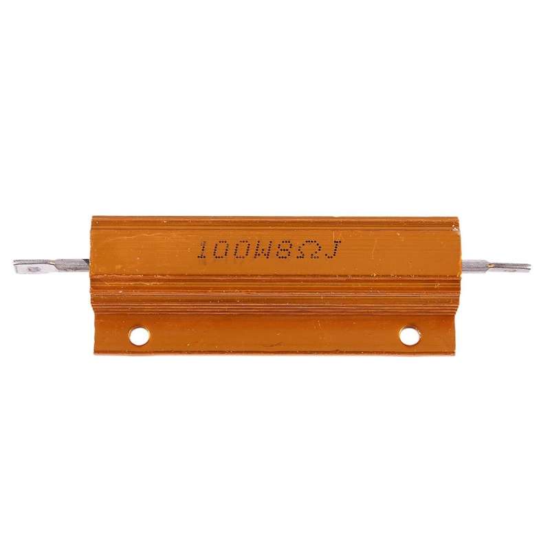 2x Gold Aluminum Clad Power Resistor Resistance 100w, 8 Ohm 8r