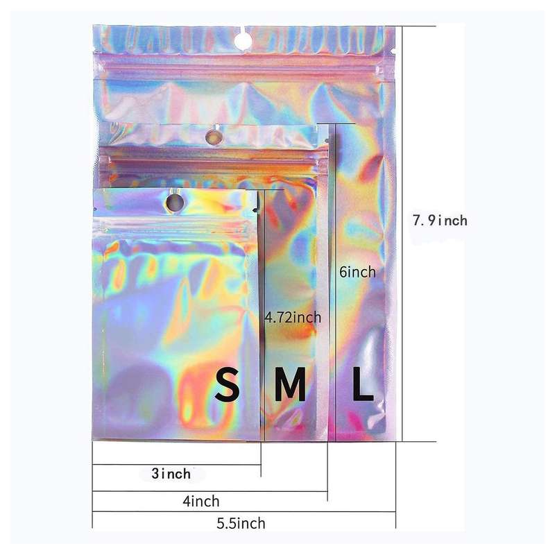 Aluminum Foil Bags 100pcs Resealable Bags for Party Food Storage B