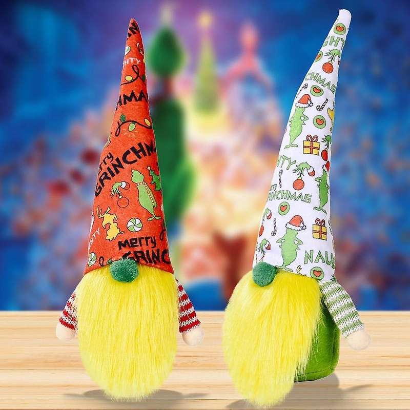 Gnome Plush Doll for Christmas Decorations Xmas Party Table Decor, A