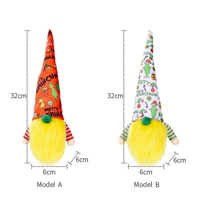 Gnome Plush Doll for Christmas Decorations Xmas Party Table Decor, A