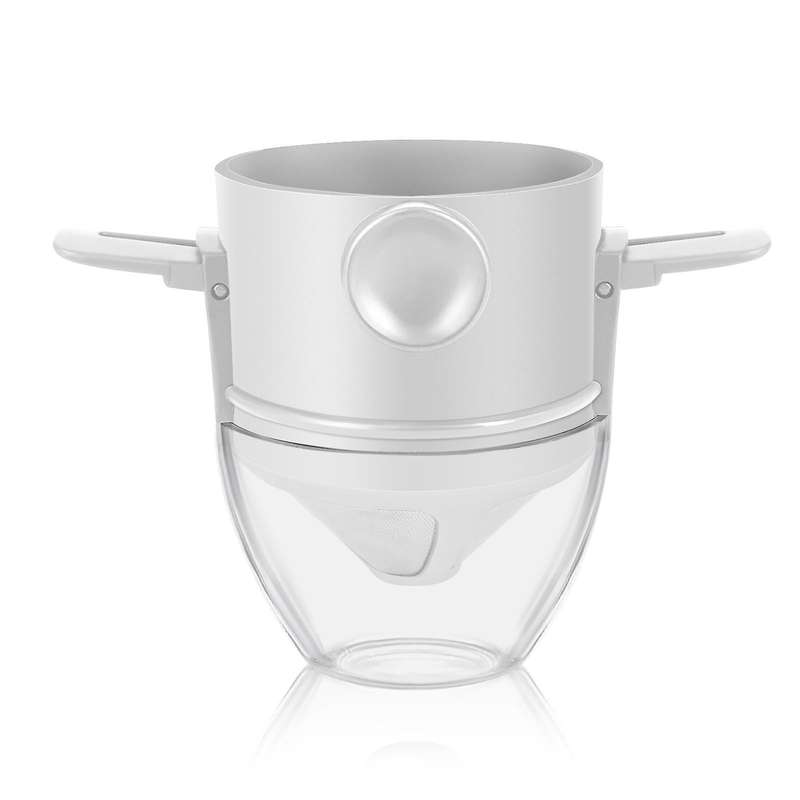 1pcs Coffee Filter with Cup Drip Coffee Tea Holder Reusable ,white