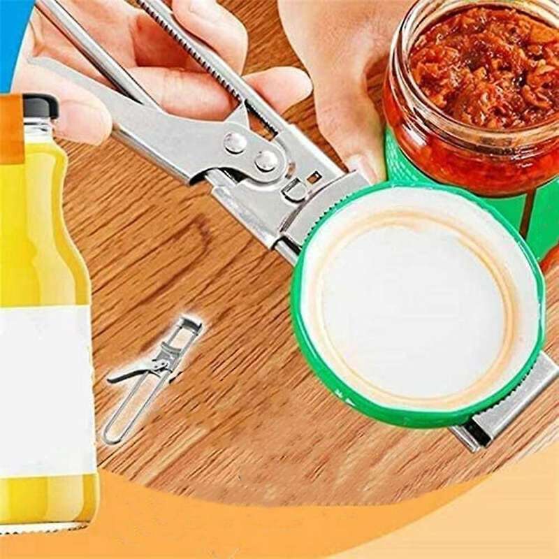 Adjustable Multifunctional Stainless Steel Can Opener Jar Lid Gripper