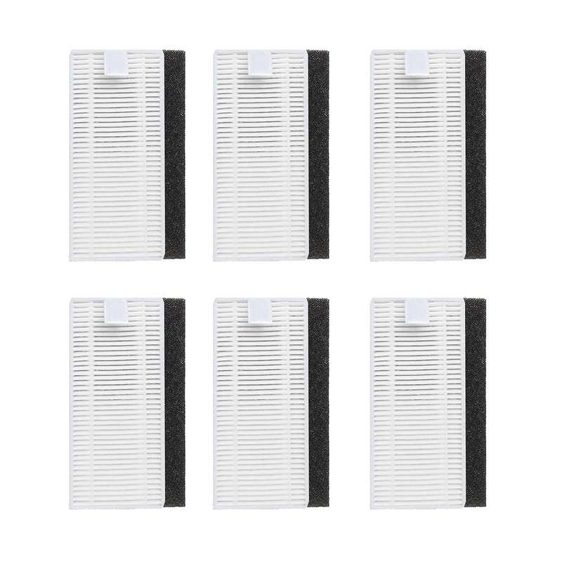 6pcs Hepa Filter for Conga 1090 Robot Vacuum Cleaner Filters Parts