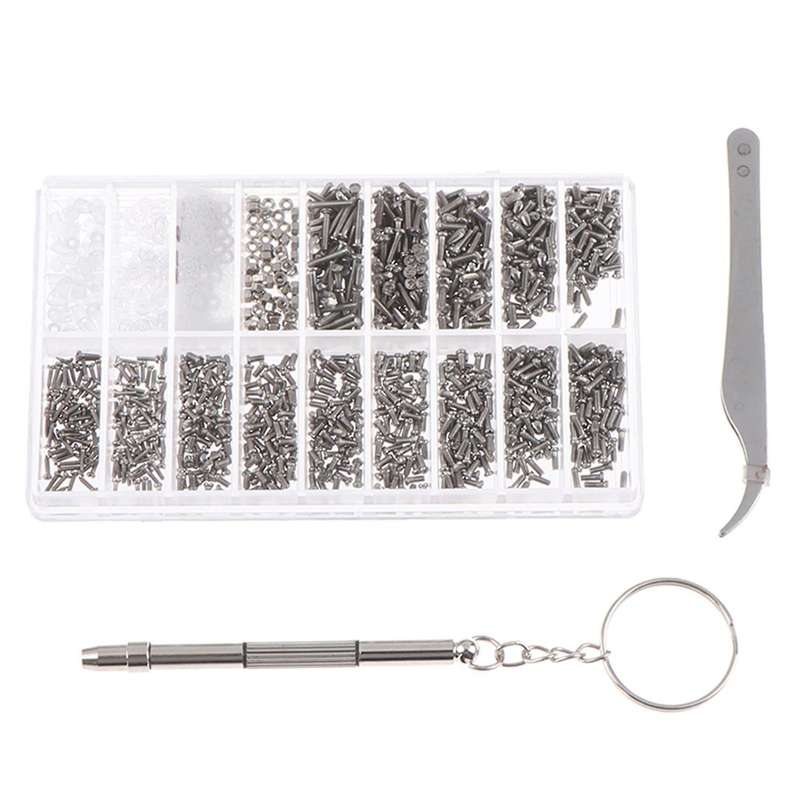 Sunglasses Glasses Repair Tool, Stainless Steel Screws and Nose Pads