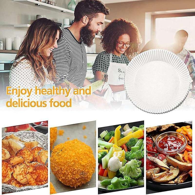 Air Fryer Disposable Paper Lined Non-stick Mat Steamer Round Baking