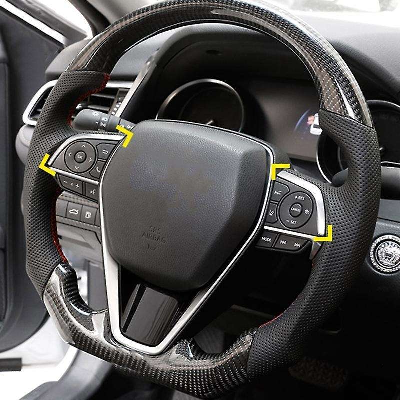 2pcs Stainless Steel Stickers for Toyota Camry Xv70 Steering Wheel