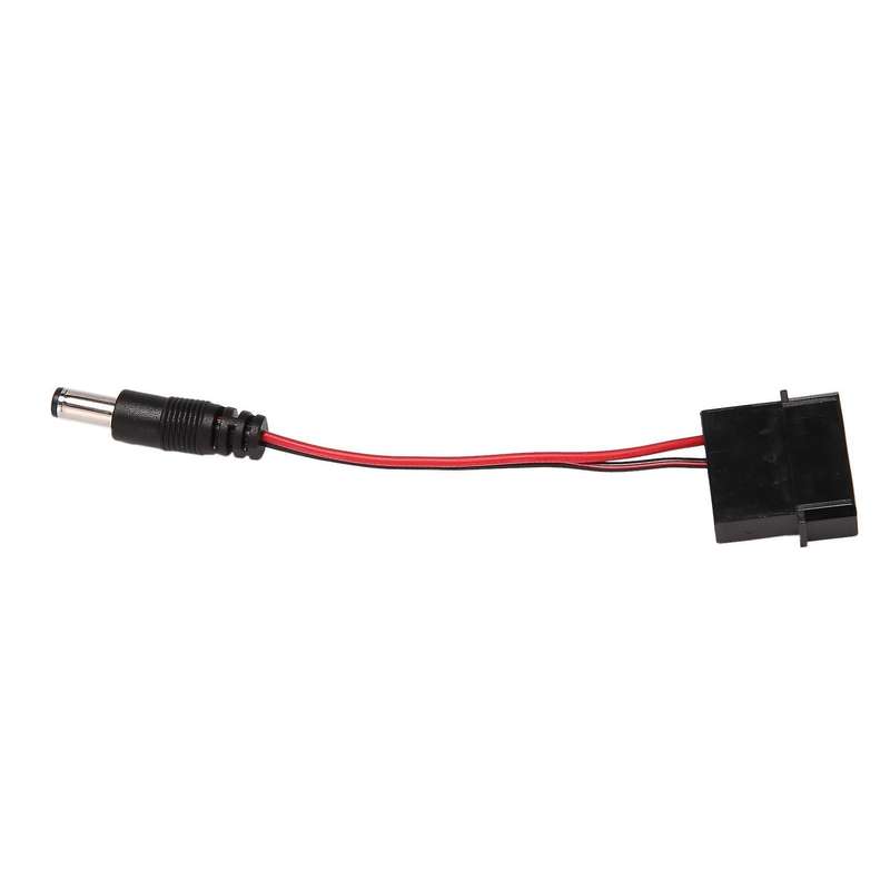 5pcs Big 4p to Dc 5521 Chassis Led Lights 12v Power Cord Black+red