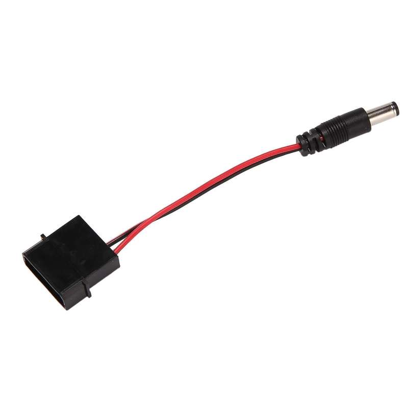 5pcs Big 4p to Dc 5521 Chassis Led Lights 12v Power Cord Black+red
