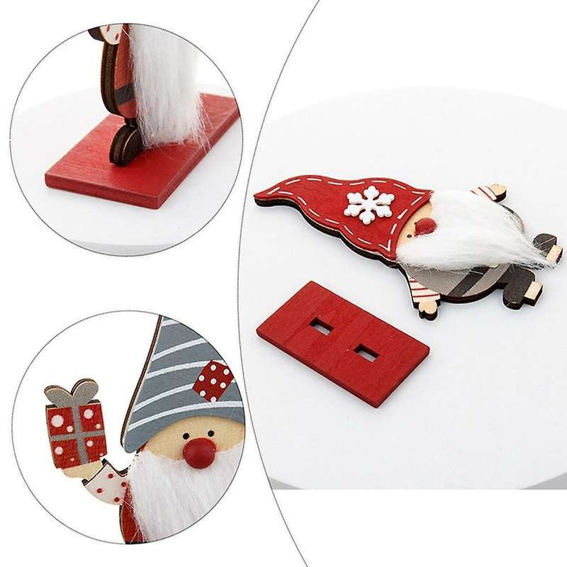 Wooden Ornament Merry Decor for Home Xmas Navidad Gifts Art , D