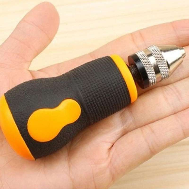 10pcs Simple Twist Drill Hand Tool Hand Drill Mini Small Hand Grip