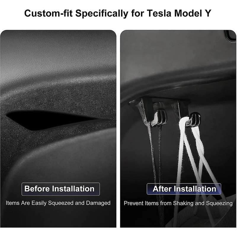 Trunk Hook for Tesla Model Y 2020 2021, Rear Trunk Grocery Bag Hook