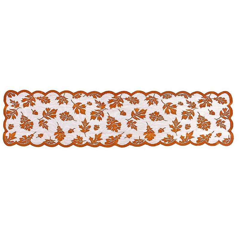 Fall Decor Table Runner Thanksgiving Decor,orange Maple Leaf Lace