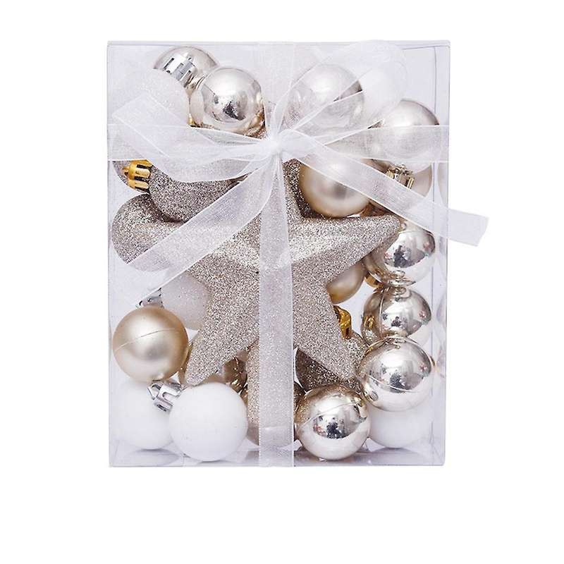 30pcs Glitter Christmas Tree Ball Baubles Colorful Xmas Party Decor,h
