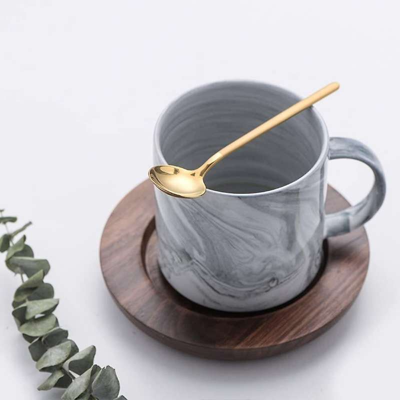 Stainless Steel 6pcs Espresso Spoons for Sugar Antipasto (gold)