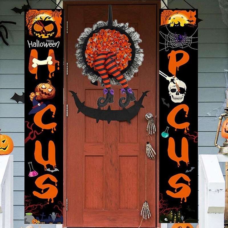 Halloween Witch Door Hanging Decorations Halloween Party Gift A