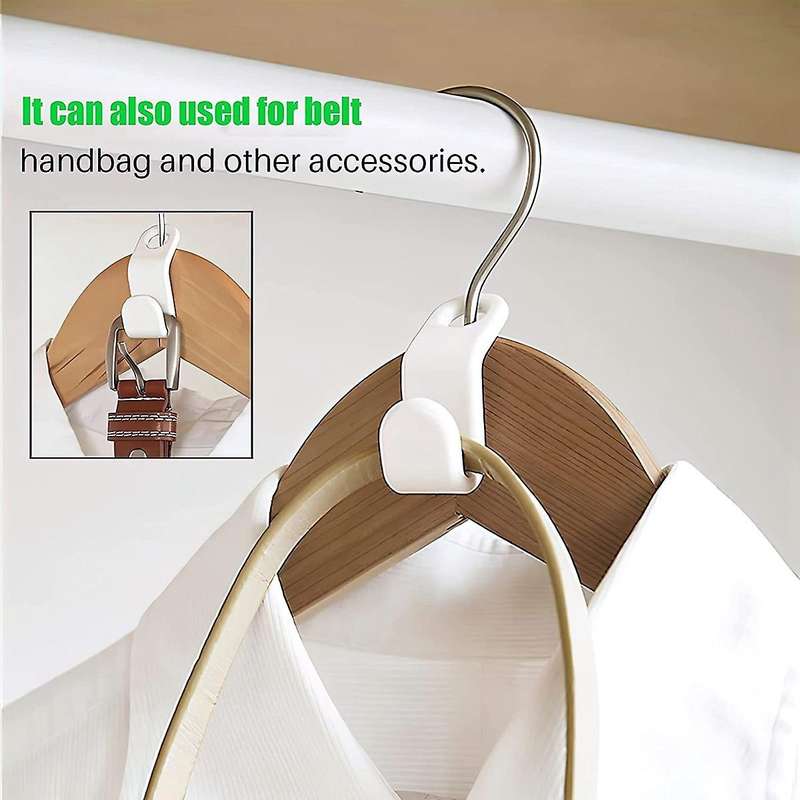 50 Plastic Hooks Stacking Hooks for Heavy-duty Clothes Closets