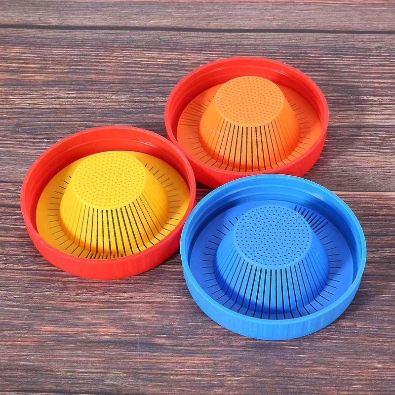 Plastic Sprouting Lids , Sprouting Jar with Silicone Sealing Gaskets