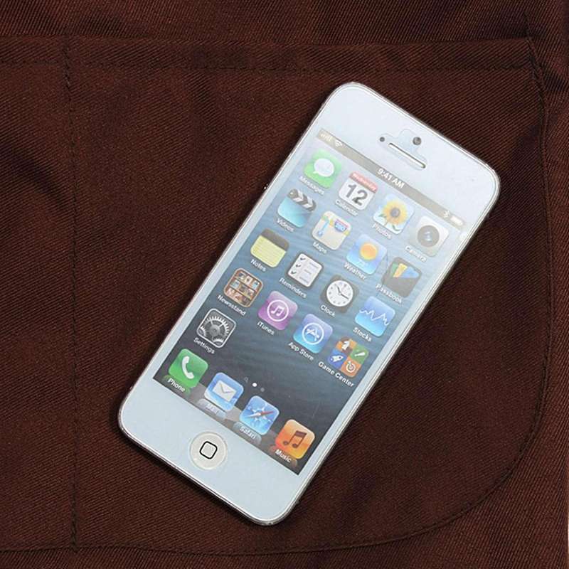 Plain Apron Front Pocket - Brown