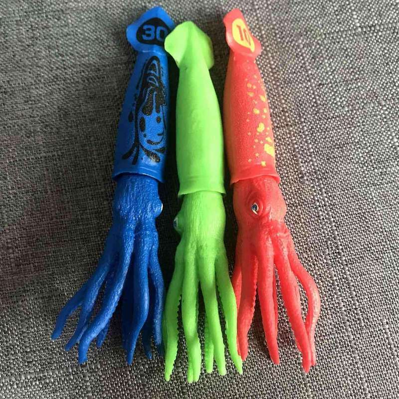 3pcs Squid Toys Pool Toys for Kids Throw Underwater Octopus Bath Toys