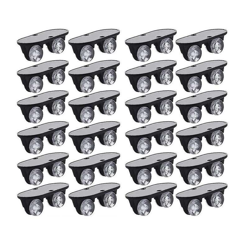 24 Pieces Self Adhesive Wheels Small Caster (black)