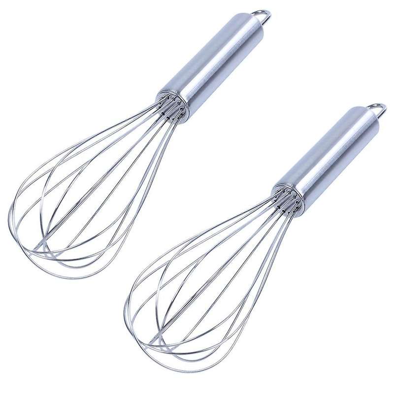 Stainless Steel Egg Beater Whisk Tool 8 Inch Length