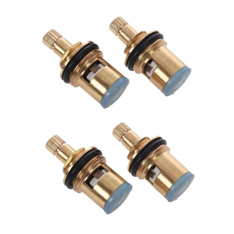 2 Pcs 1/2 Inch 20 Teeth Ceramic Disc Turn Valve Replacement Hot Cold