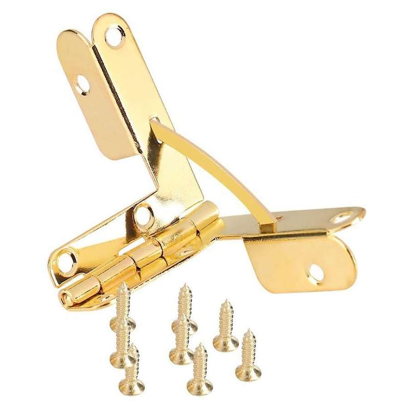 20 Pcs 90 Spring Hinge, for Small Jewelry Wine Clock Door (gold)