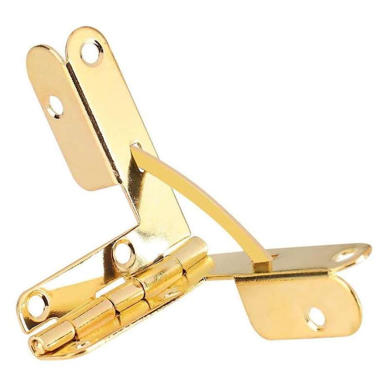 20 Pcs 90 Spring Hinge, for Small Jewelry Wine Clock Door (gold)
