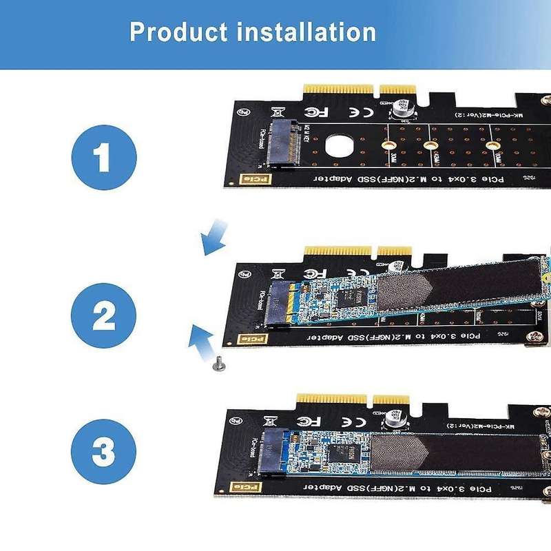 Adapter,m Key M.2 Nvme Ssd to Pci-e 3.0 X4 for 2230 2242 2260 2280