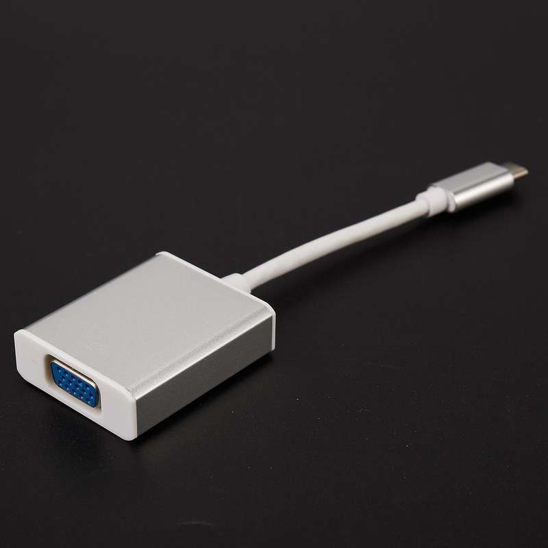 Usb C 3.1 Type C to Vga Video Cable Converter Adapter Hd Silver