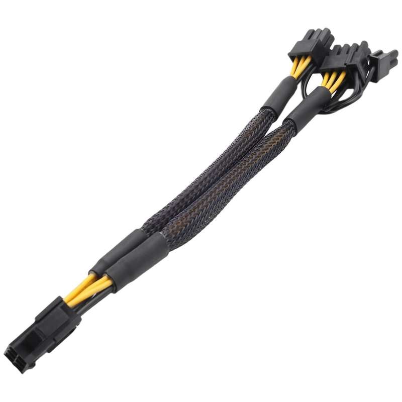 2 Pcs 8 Pin (6+2) Image Card Gpu Vga Y-splitter Extension Cable