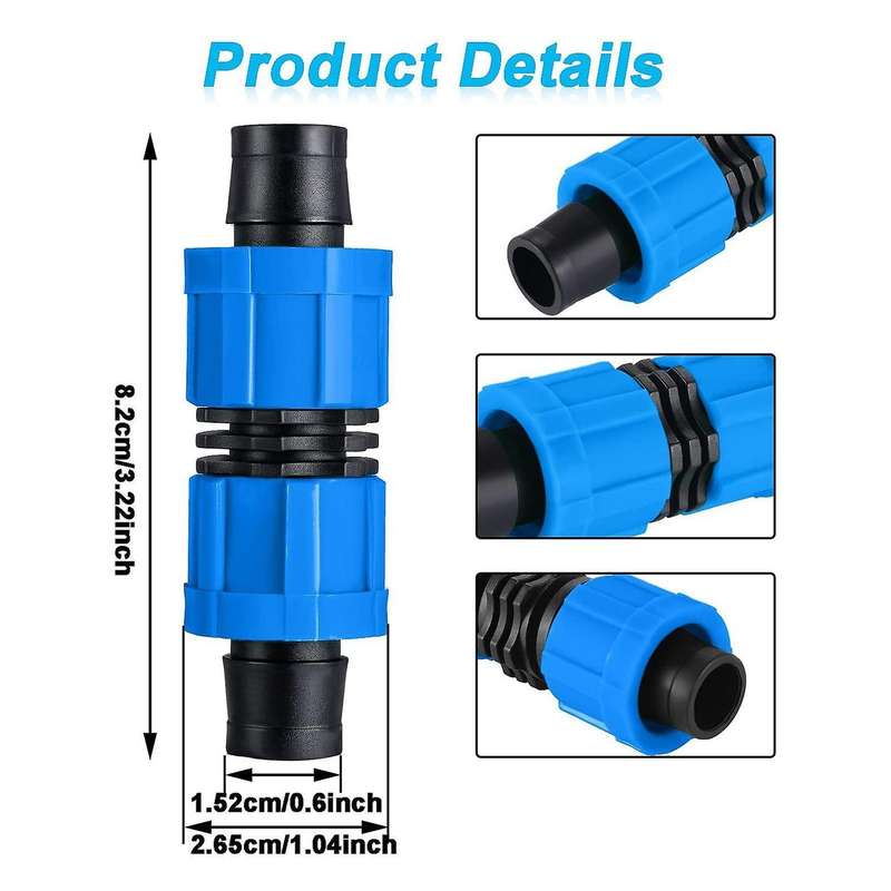 12pcs 1/2inch Universal Connector, Compatible with 16-17 Mm Drip Tape