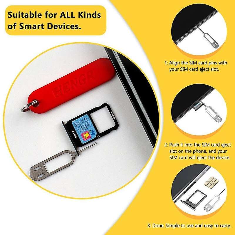 6pcs Sim Card Removal Tool-sim Card Tray Pin Removal Tool,red