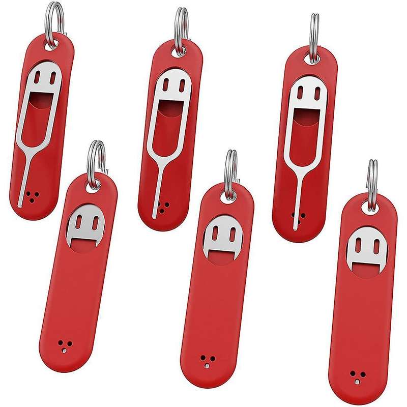 6pcs Sim Card Removal Tool-sim Card Tray Pin Removal Tool,red