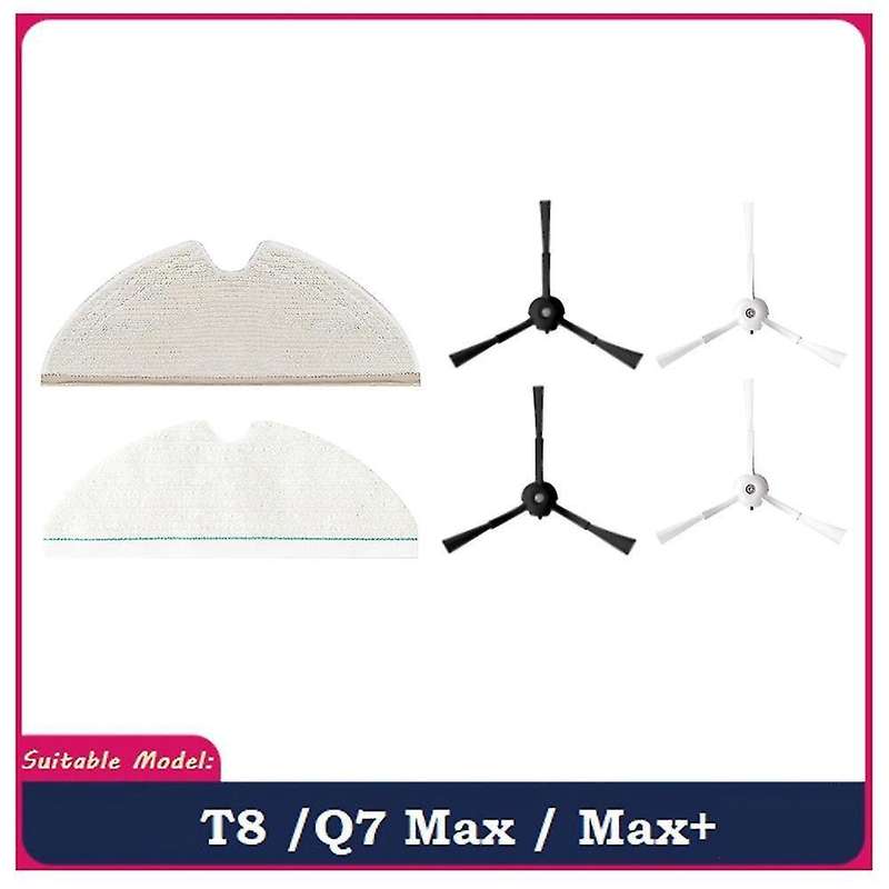 6pcs Part for Roborock T8/q7 Max / Max+ Robot Mop Cloth Side Brush