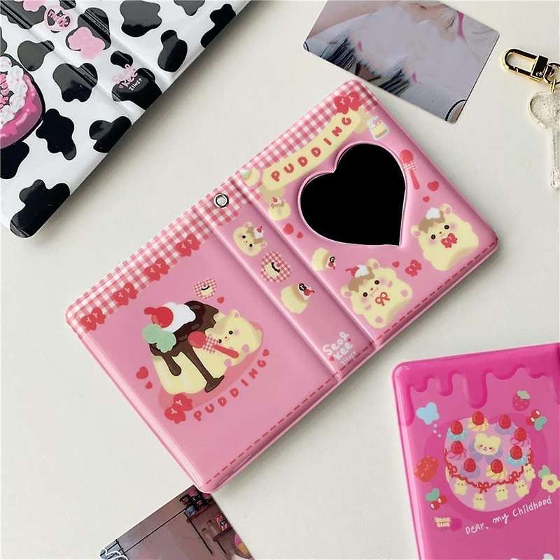 3 Inch Mini Photo Album Photocard Holder, Id Holder (milk)