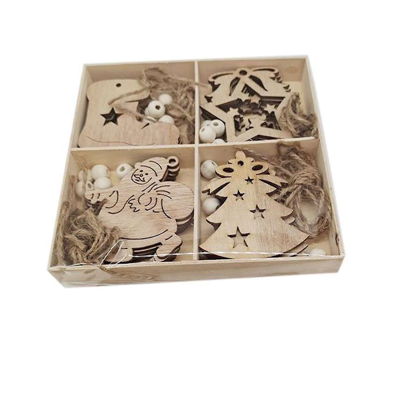 Christmas Wooden Box Set Creative Home Decoration Crafts Diy 2