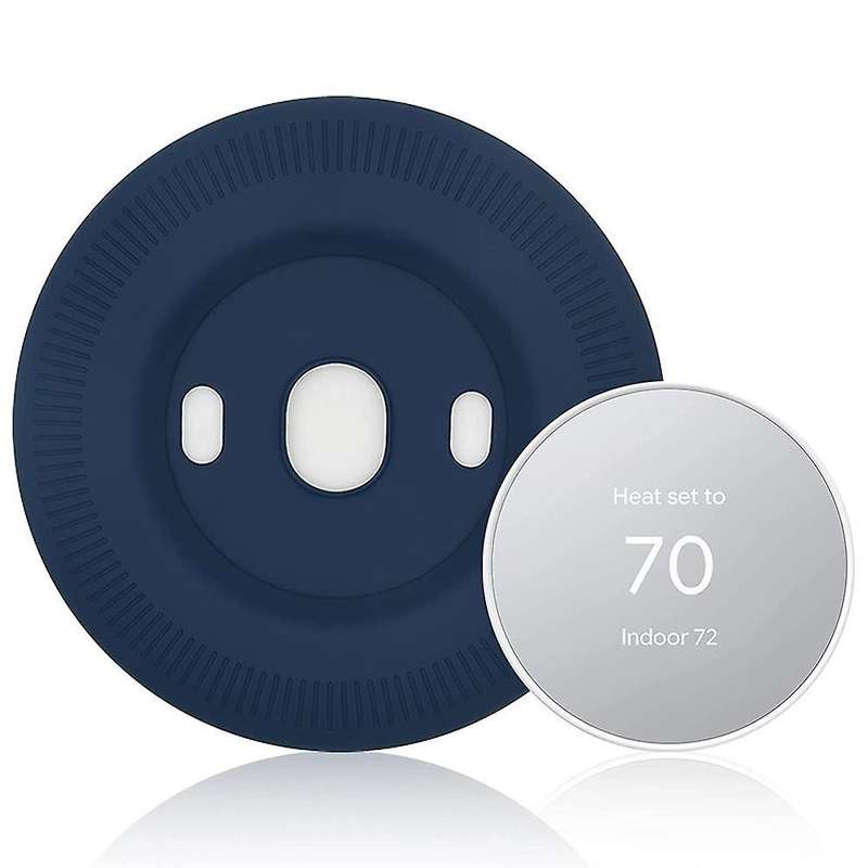 For 2020 Nest Thermostat Bracket Siding Cover Silicone Plate (blue)