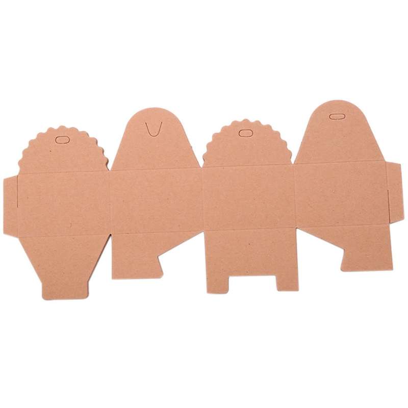 10pcs Retro Kraft Paper Box, Small Single Cake Box Packaging Brown