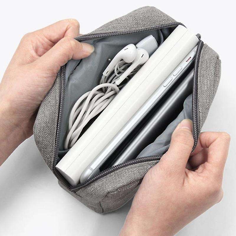 Boona Portable Travel Storage Bag for Laptop Power Adapter Gray