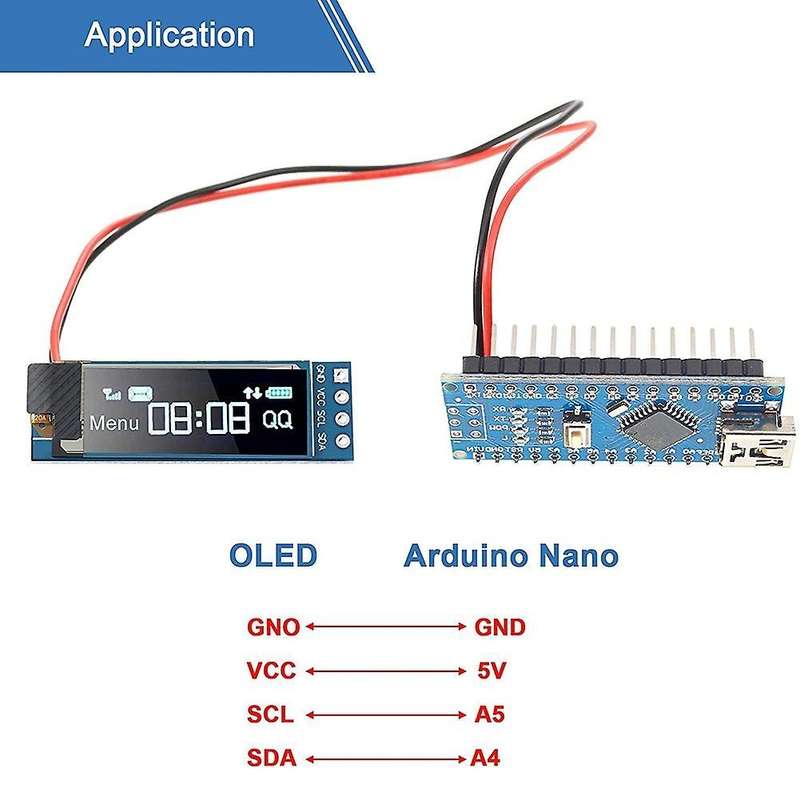 2 Pieces I2c Ssd1306 Oled Display Module Blue I2c Oled Screen Driver