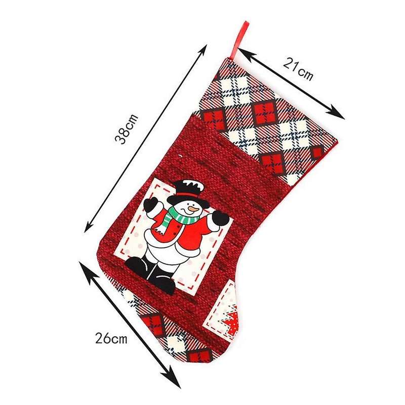 Christmas Stockings, Plaid Cuff Design Fireplace Christmas, Elk
