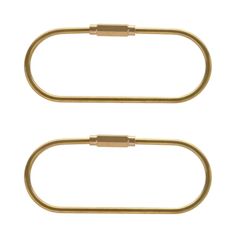 Keychain with Lock Golden Carabiner Survival Camping Equipment Large