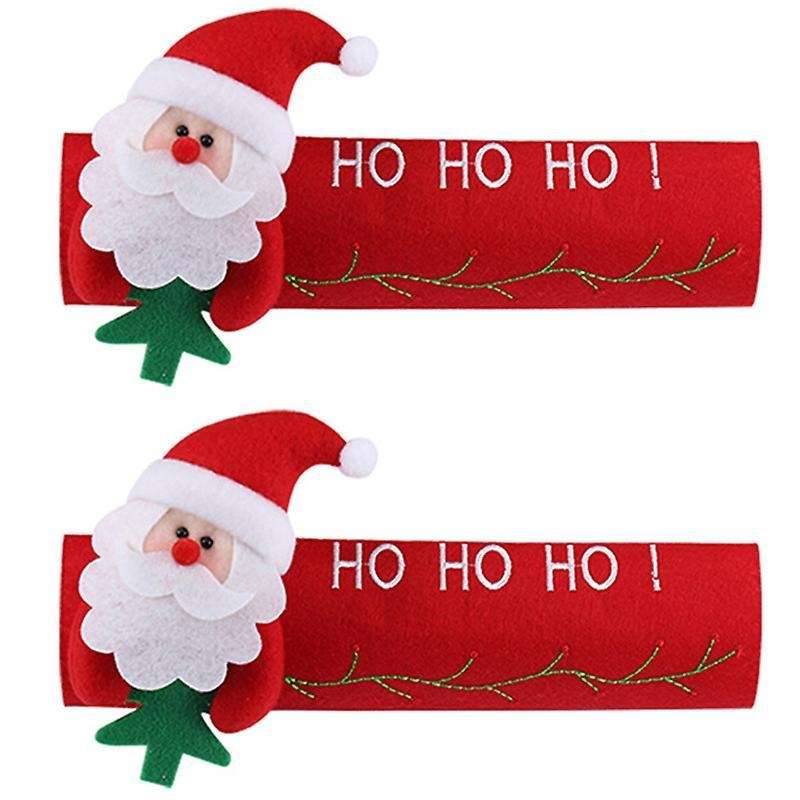 Christmas Fridge Microwave Door Handle Cover Xmas Party Decor-a