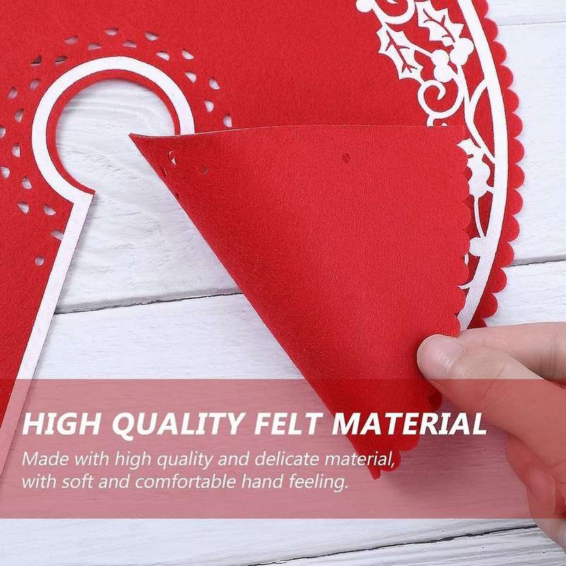 2 Pcs Christmas Tree Skirt - for New Year Party Xmas Decoration