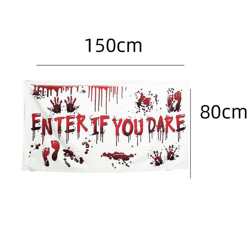 Halloween Ghost Hand Footprints Tablecloth Theme Party Decoration