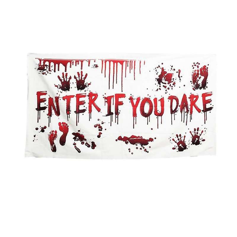 Halloween Ghost Hand Footprints Tablecloth Theme Party Decoration