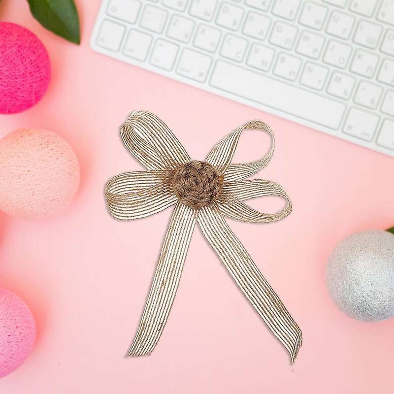 6pcs Christmas Tree Topper Bowknot for Indoor Outdoor Christmas Party