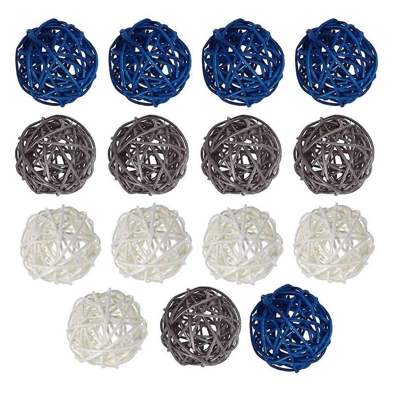 15pcs Rattan Balls Ball Orbs Vase Fillers Table Decor, for Ceiling