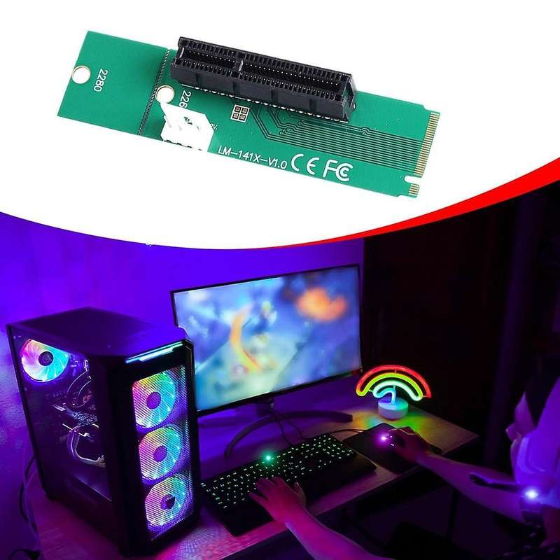Slot Riser Card Adapter Male to Female Pcie Multiplier